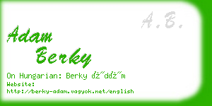 adam berky business card
